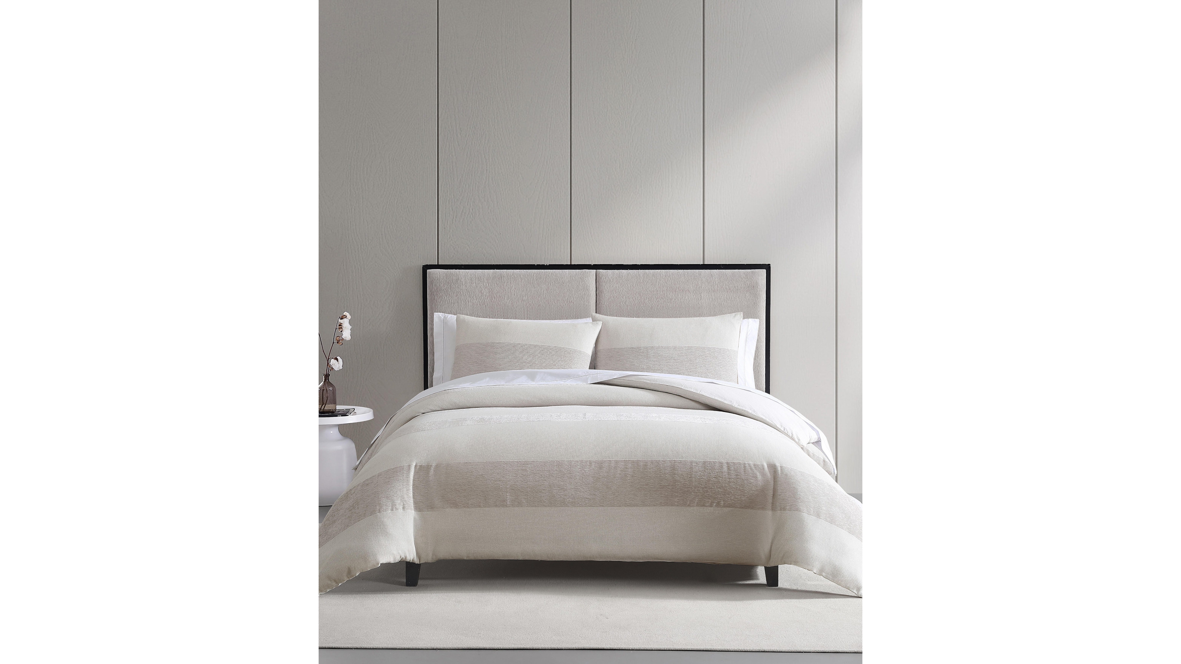 Vera Wang Chenille Waffle Stripe 3-Pc. Comforter Set, King