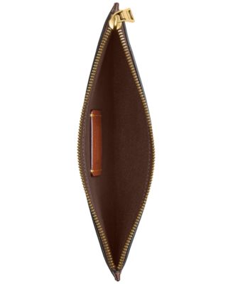 美品✨ Coach Leather Accessory Pouch brown COACH Natural Grain Leather Small Zip Pouch - Macy's