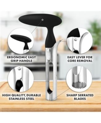 Premium Apple Corer Tool Stainless Steel Serrated Blade