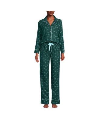 Women's Drapey Flannel 2 Piece Pajama Set - Top and Pants
