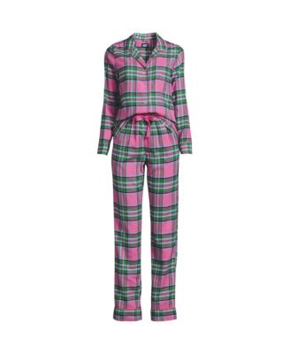 Women's Drapey Flannel 2 Piece Pajama Set - Top and Pants