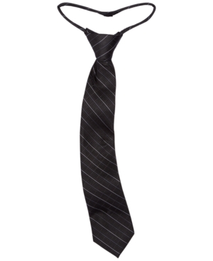 Shop Calvin Klein Big Boys Etched Grid Zipper Necktie In Black