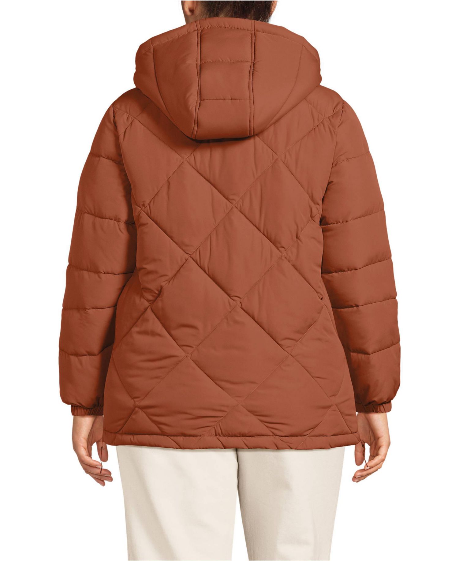 Plus Size FeatherFree Insulated Diamond Quilted Jacket