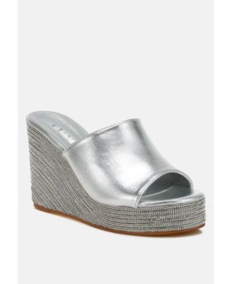 No Filter Wedge Heel Peep Toe Sandals