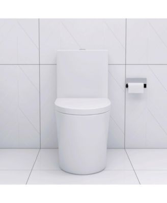 Elongated One Piece Toilet White