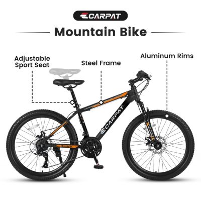 Streamdale 26" Mountain Bike, Shimano 21-Speed, Disc Brakes, Steel Frame