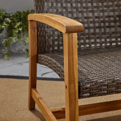Hampton Wood + Wicker 3 Seater