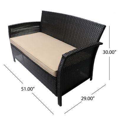 Streamdale St Lucia Plush Wicker Loveseat