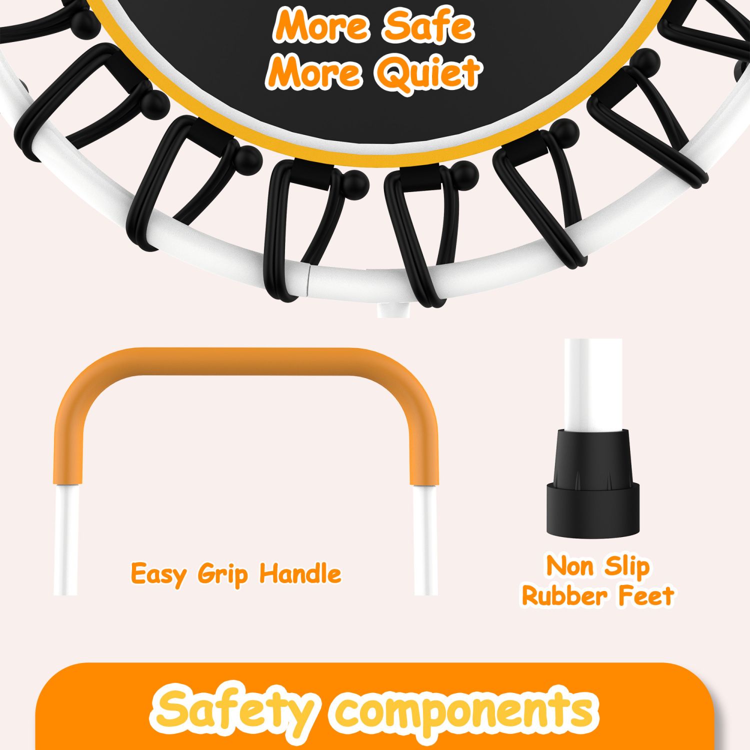 Streamdale Toddler Trampoline with Handle for Ages 1+