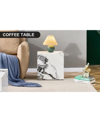 Modern Cube Coffee Table with Stylish Texture