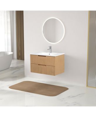 Streamdale 30" Wall-Mounted Vanity with Ceramic Sink and Drawers