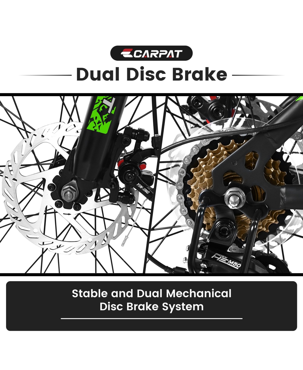 Streamdale Furniture 26 Inch Mountain Bike, Shimano 21 Speeds with Mechanical Disc Brakes, High-Carbon Steel Frame, Suspension Mtb Bikes Mountain Bicy