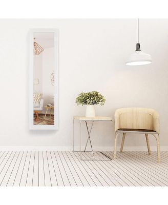 Door and Wall Mounted Armoire Jewelry Cabinet with Full-Length Mirror