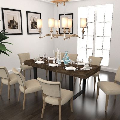  Extendable Dining Table, Modern Farmhouse