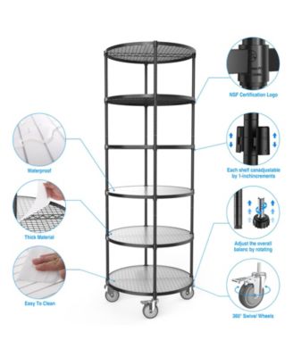 Adjustable Round Shelving Unit Versatile Storage