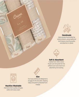 Infants Cove Beach Life Burp Cloth, 3-Pc. Set