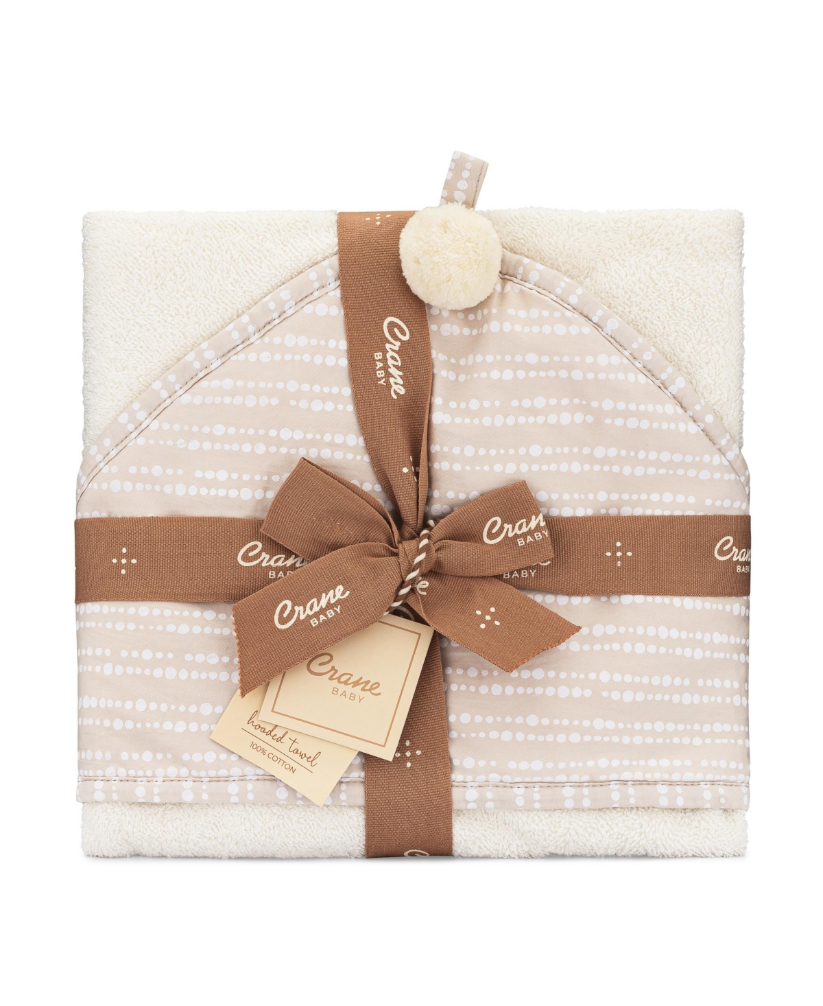 CRANE BABY INFANTS COVE DOT HOODED TOWEL 