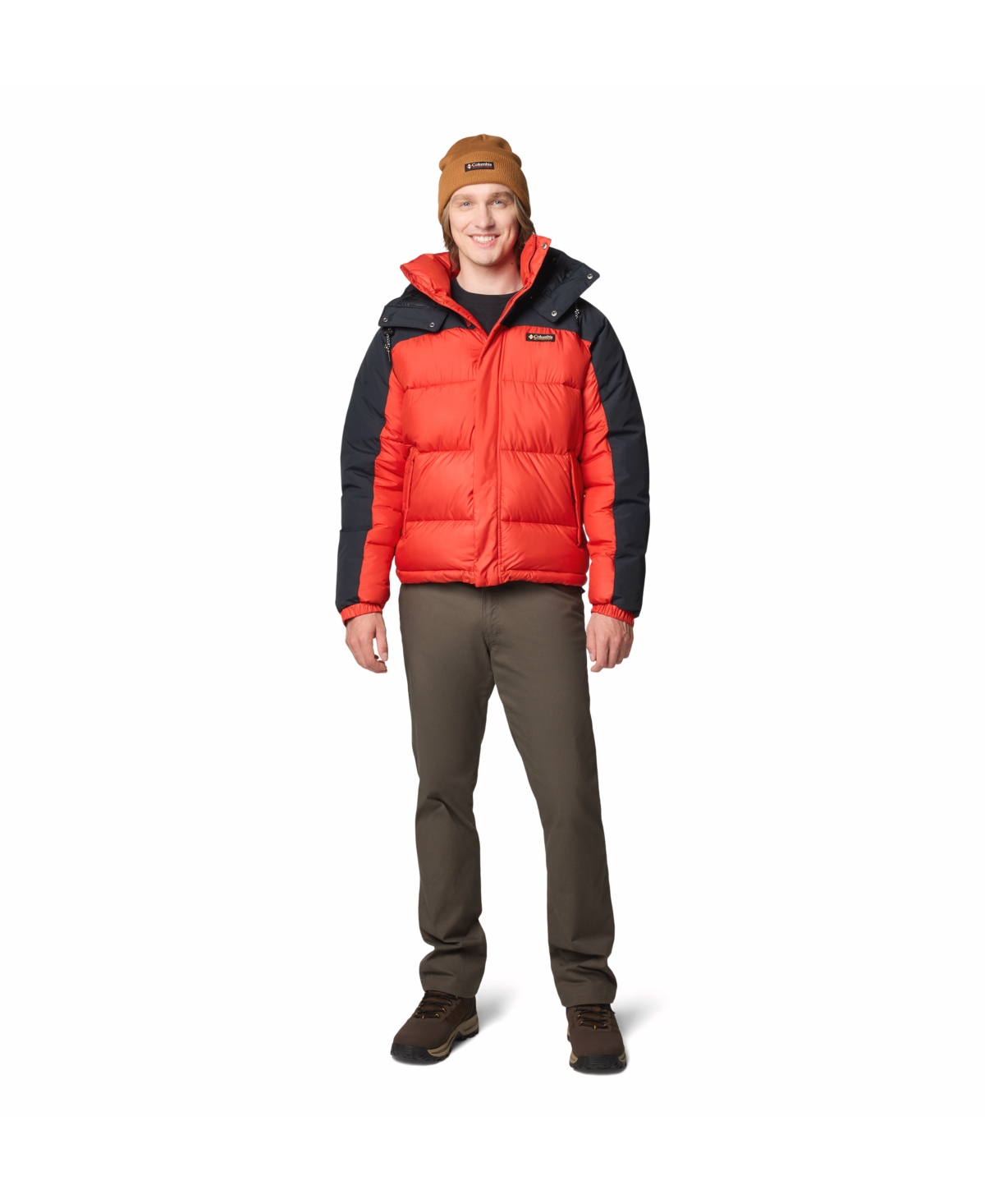 Columbia Men's  Snowqualmie Ii Puffer Jacket In Sail Red,black