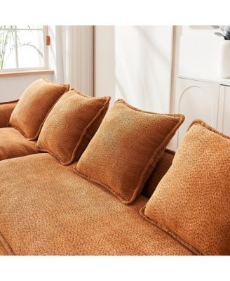 Sofa Deep Seat Sofa 3 Seater for Living Room Oversized Comfy Sofa L-Shape Sofa Couch with Chaise Home Furniture Sleeper Sectional Sofa for Apartment, Office Left Hand Facing