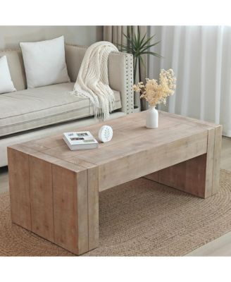 Rustic Wood Coffee & Tea Table