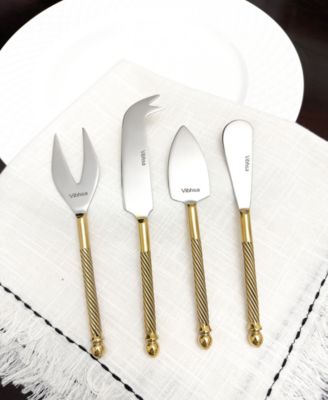 Swirl 4-Pc. Cheese Knives Set, Serving for 4
