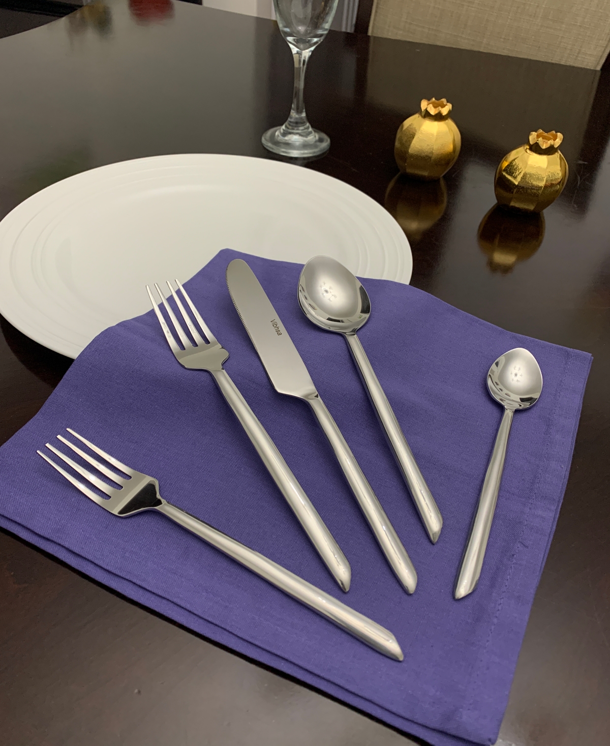 VIBHSA SIDE CUT 20-PC. FLATWARE SET, SERVING FOR 4 