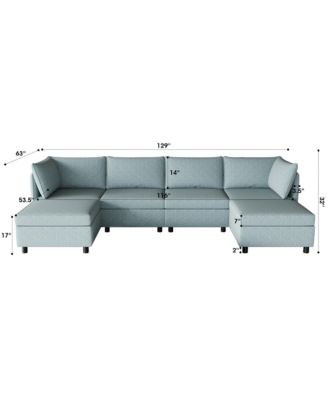 Modular Sectional Sofa with Storage and Flexible Combinations