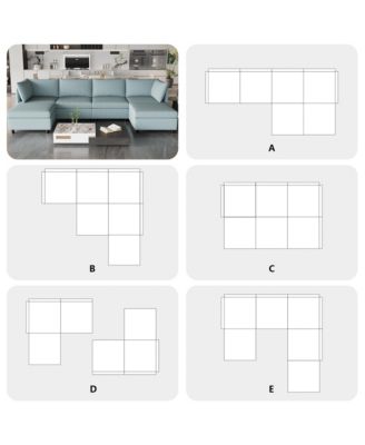Modular Sectional Sofa with Storage and Flexible Combinations