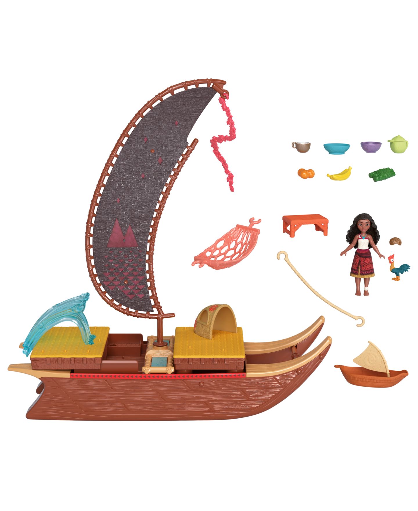 Детский игровой набор Disney Princess Moana 2 Adventure Canoe Playset — фото 2