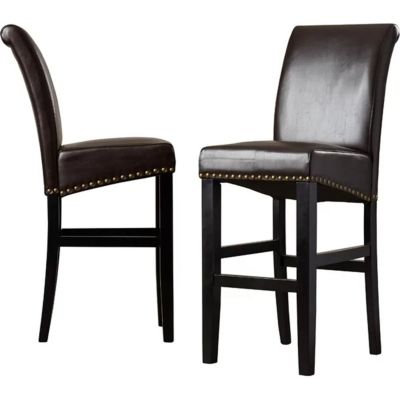 Upholstered 30" Counter Stool with Solid Wood Frame (Set of 2)