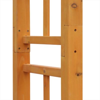 85" Wooden Garden Arbor for Wedding and Ceremony, Outdoor Garden Arch Trellis for Climbing Vines - Orange