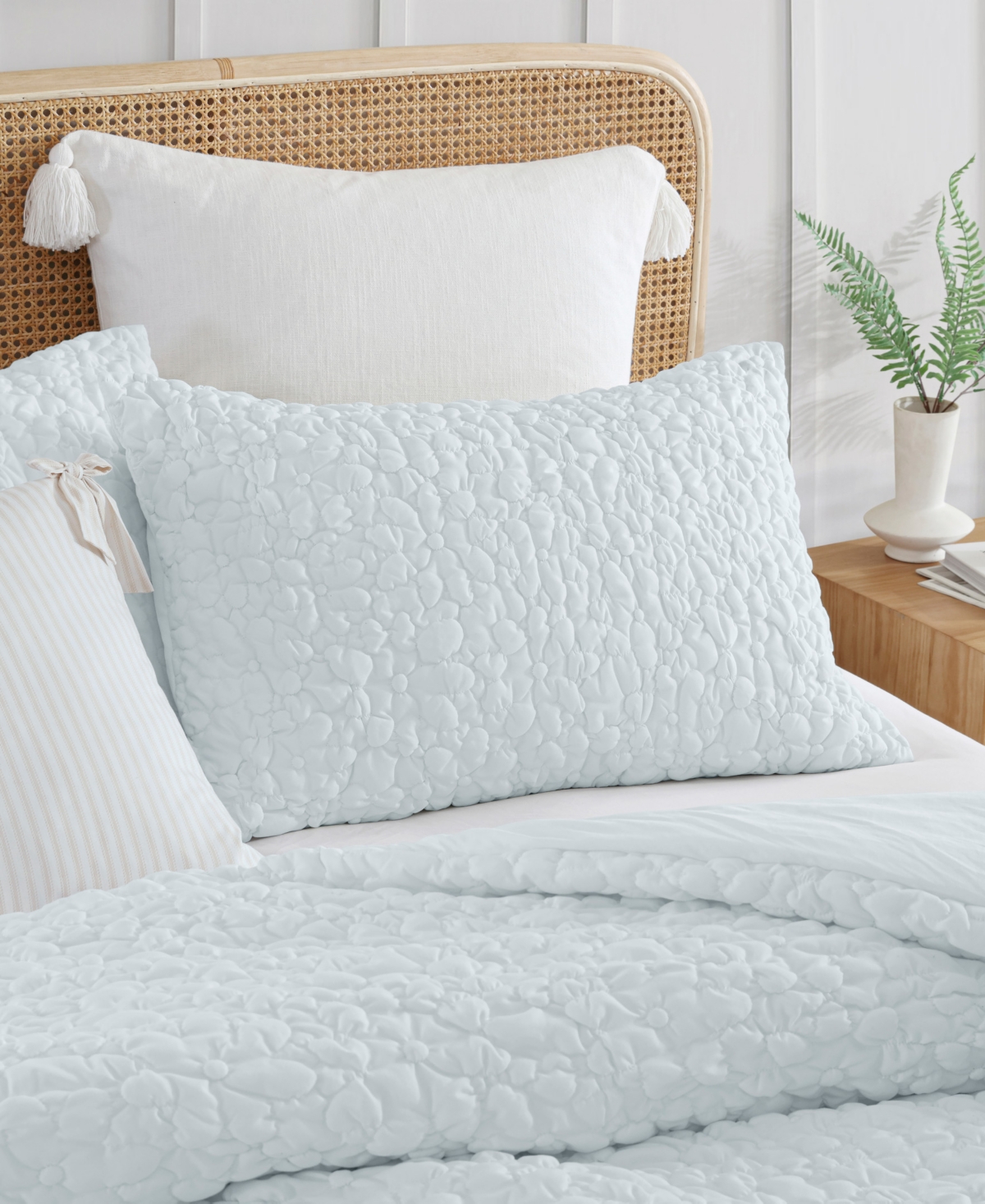 Peri Home Floral Bubble Comforter Sets In White