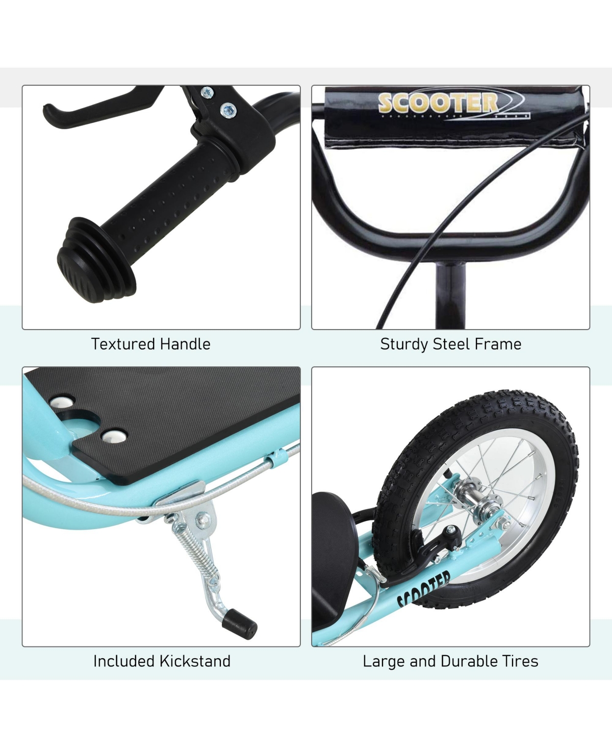 Streamdale Furniture Youth Scooter, Teens Kick Scooter, Adjustable Handlebar Ride On Toy for 5+ with 16