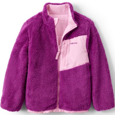 Girls Reversible Fleece Puffer Jacket