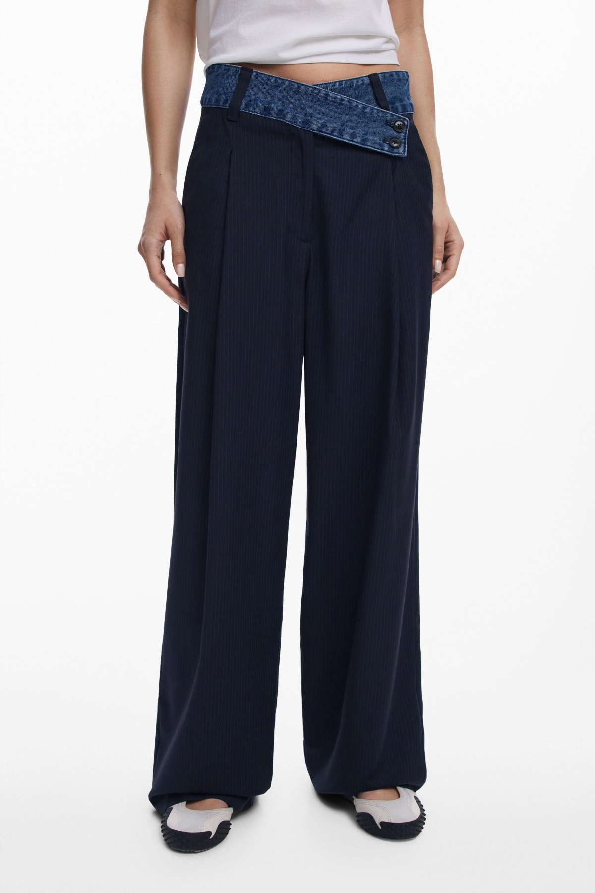 Women's Tailored combined trousers - Navy blue