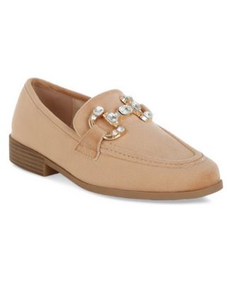Rag and Co Womens Maestro Diamante Embellished Horsebit s Loafers
