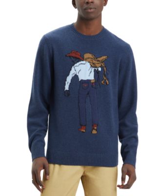 Levi's - Men's Housemark Long Sleeve Crewneck Graphic Sweater