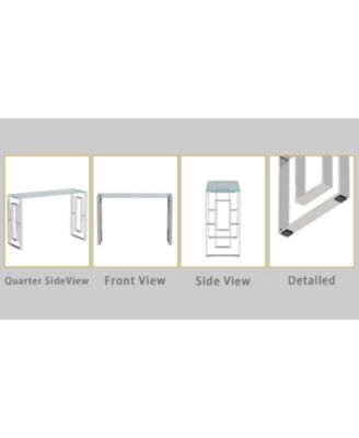 Stainless Steel Glass Console Table