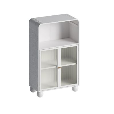  45" Storage Cabinet with Glass Door and Shelves