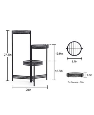 Metal Multi-tier Planter Flowers Pots Holder Garden Patio Decor Plants Rack Stand