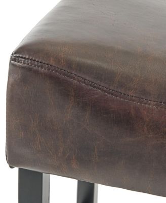 Streamdale 30-Inch Bonded Leather Backless Bar Stool (Set Of 2), Brown