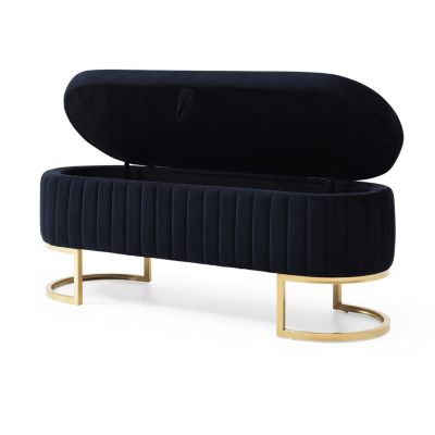 Modern Velvet Storage Bench