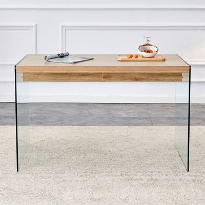 Streamdale Modern Glass and Fiberboard Coffee Table