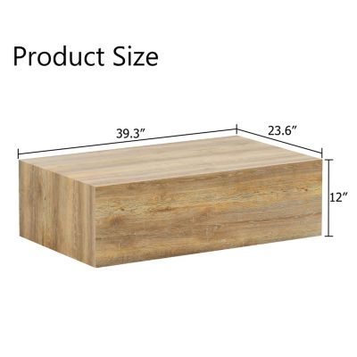 Modern MDF Coffee Table with Light Wood Accents