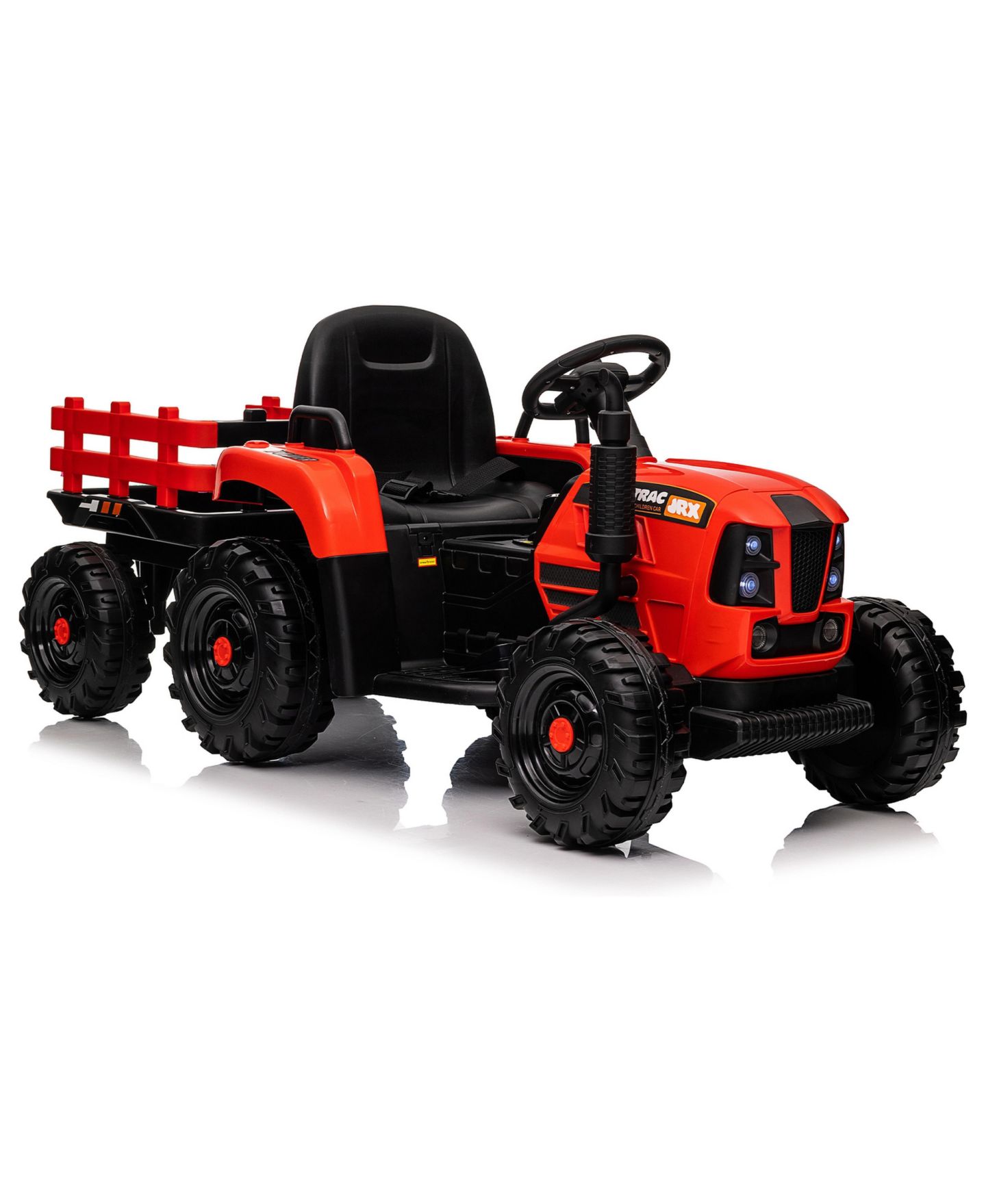 Детская игрушка Streamdale Furniture Streamdale 24V Electric Ride On Tractor with Trailer and Remote, цвет: Красный — фото 4