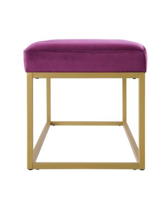 Modern Tufted Channel Entryway Bench Emerald Velvet Upholstered End of Bed Bench with Metal Frame, Footboard Bench for Living Room, Bedroom