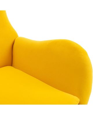 Streamdale Velvet Rocking Chair with Padded Seat and Armrests