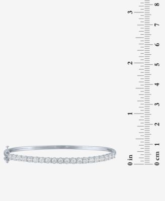 Lab-Grown Diamond Prong Bangle Bracelet (1 ct. t.w.) in Sterling Silver or 14k Gold-Plated Sterling Silver