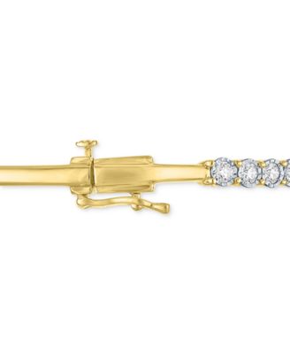 Lab-Grown Diamond Prong Bangle Bracelet (1 ct. t.w.) in Sterling Silver or 14k Gold-Plated Sterling Silver