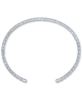 Lab-Grown Diamond Flexible Cuff Bangle Bracelet (1/2 ct. t.w.) in Sterling Silver